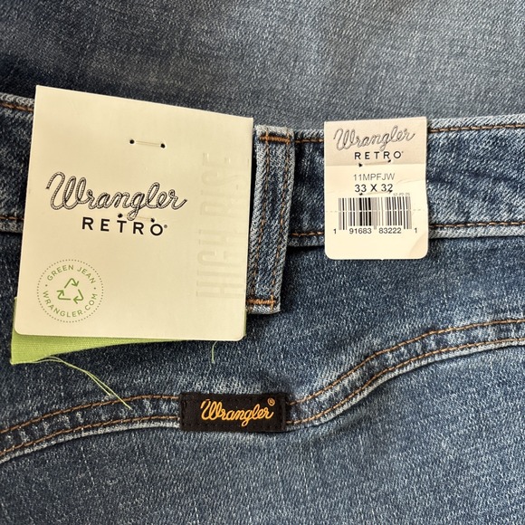NWT Wrangler Retro High Rise Flare Womens Jeans 33x32 Western Rodeo Wide Leg - Picture 3 of 14